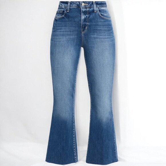 L'Agence Kendra High Rise Crop Flare Jeans Size 30 - Picture 3 of 13